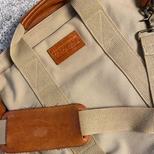 Lands’ End Canvas and Leather Briefcase / Messenger Bag